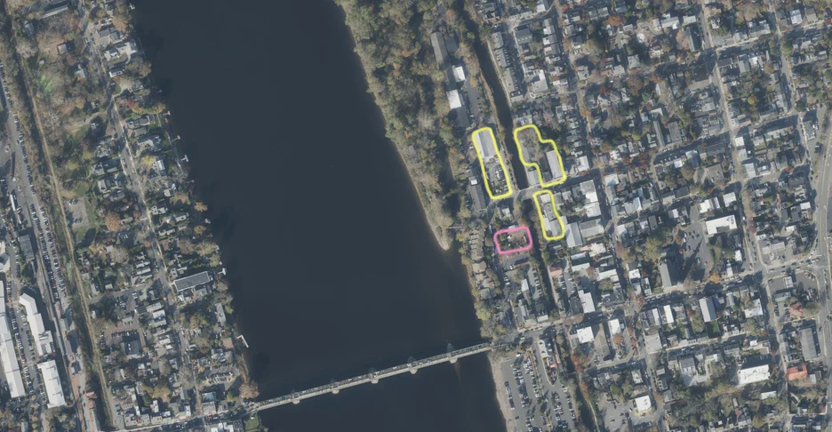 a map with lines around the properties that expected to be developed in the future