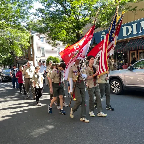 the boy scouts march down union street