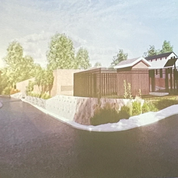 a parking garage where Finkles warehouse used to be