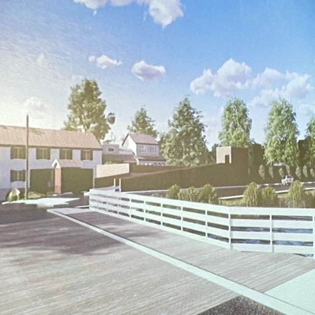 a parking garage where Finkles warehouse used to be