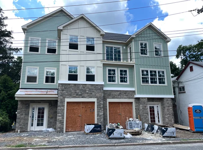 two under construction townhomes