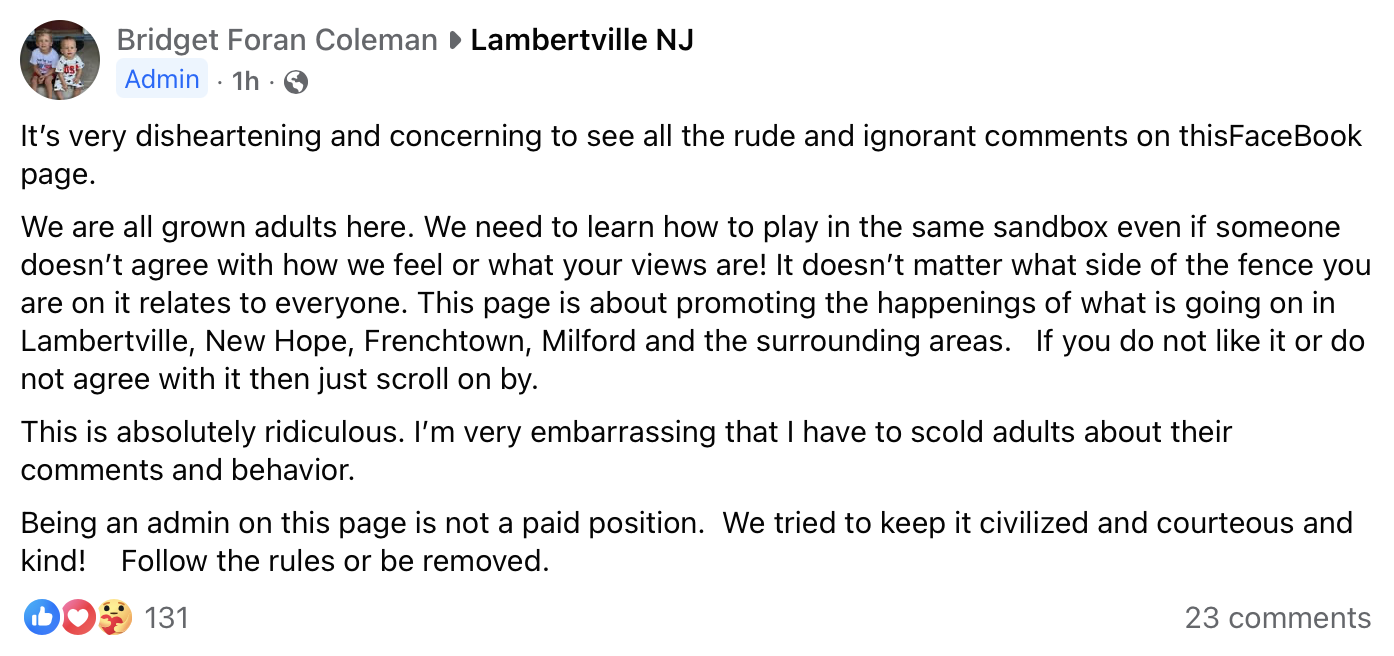 it's very disheartening and concerning to see all the rude and ignorant comments on this facebook page.
